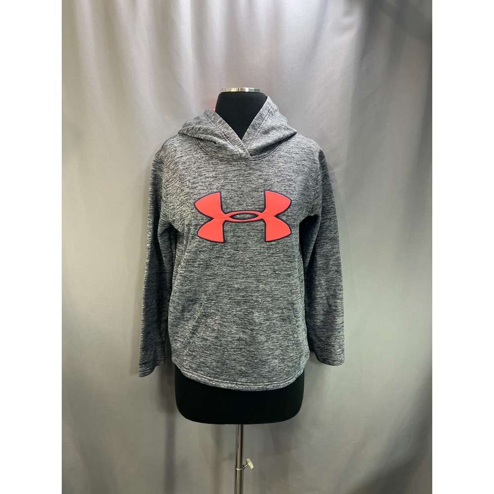 Under Armour Storm ColdGear Hoodie Womens Small Gray Space‎ Dye Kangaroo Pockets